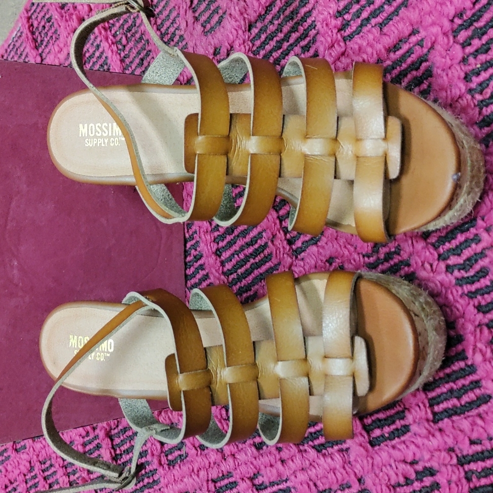 Mossimo Supply Co Twine wedged heel with straps across the feet